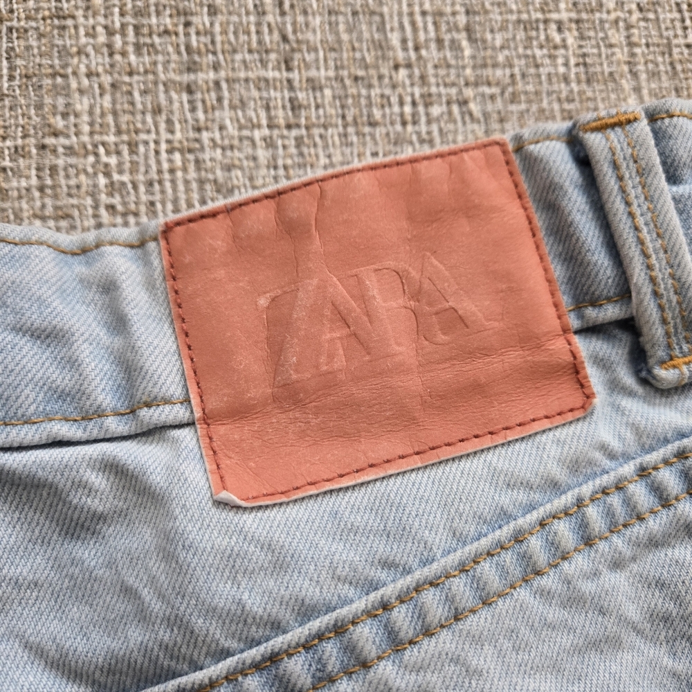 Zara High Waist Jean Shorts - Picture 5 of 6